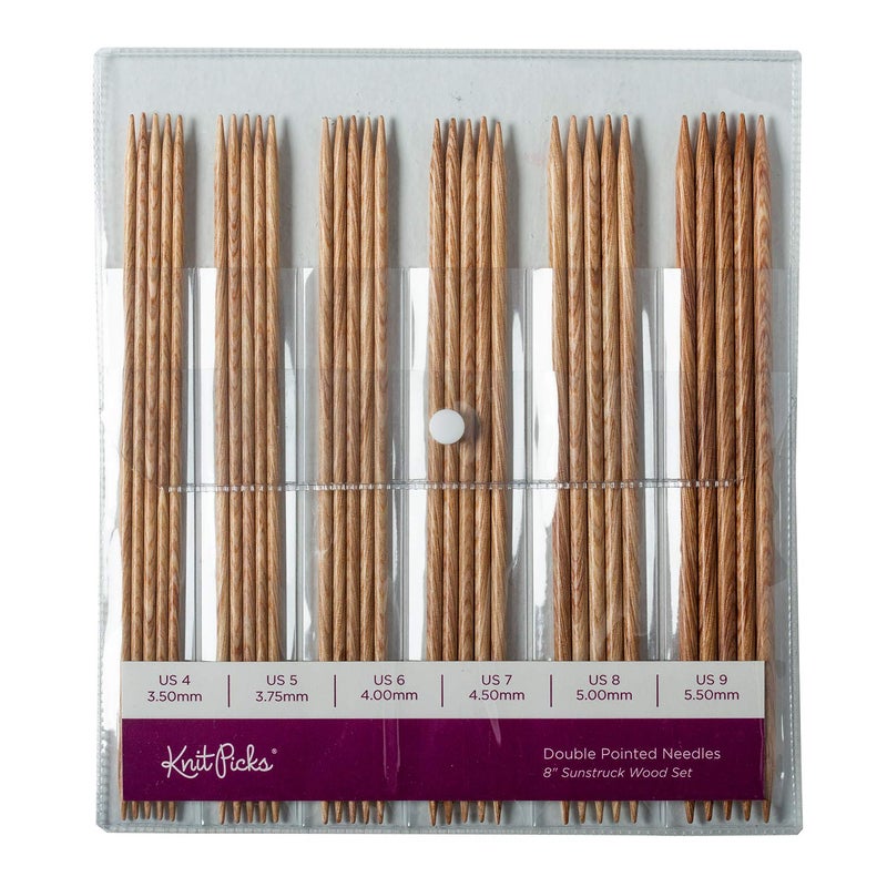 KnitPicks Knit Picks Double Pointed Wood Knitting Needle Set (Sunstruck 8") - Image 1